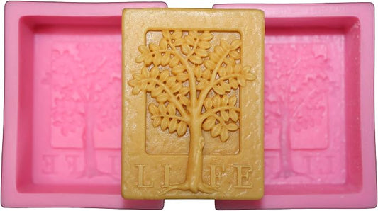 Tree Pattern Silicone Soap Mold for Natural Skincare Soap Making, DIY Skincare Products & Small Business Soap (Life)