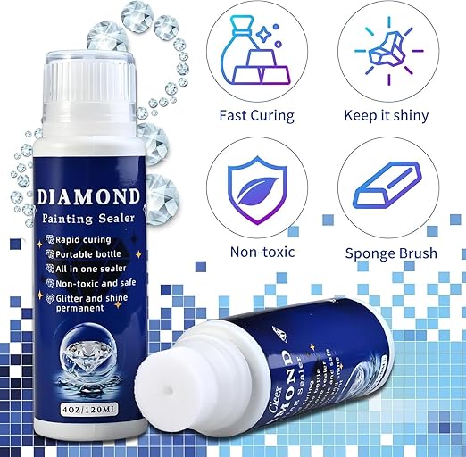 2pcs Diamond Painting Sealer, Diamond Art Painting Accessories Glue(8OZ)