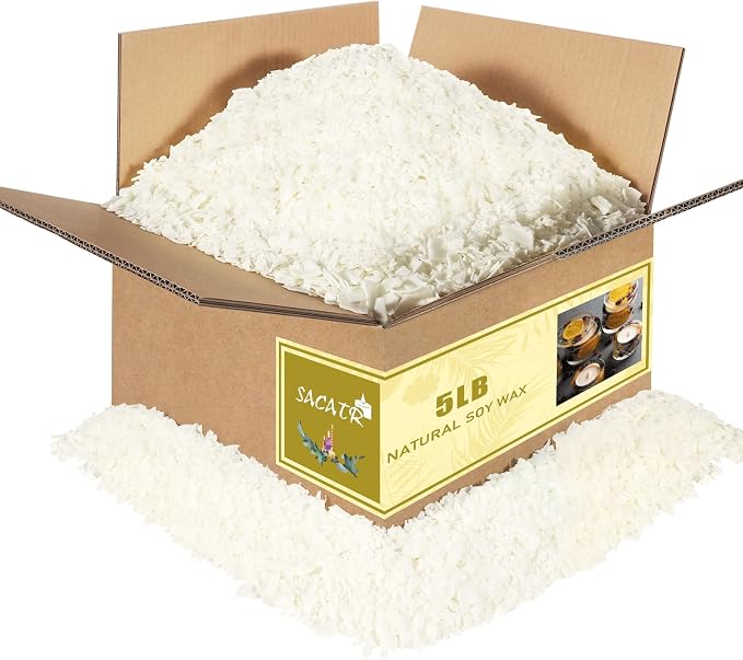 SACATR 5LB Soy Wax for Candle Making, 100% Soy Wax
