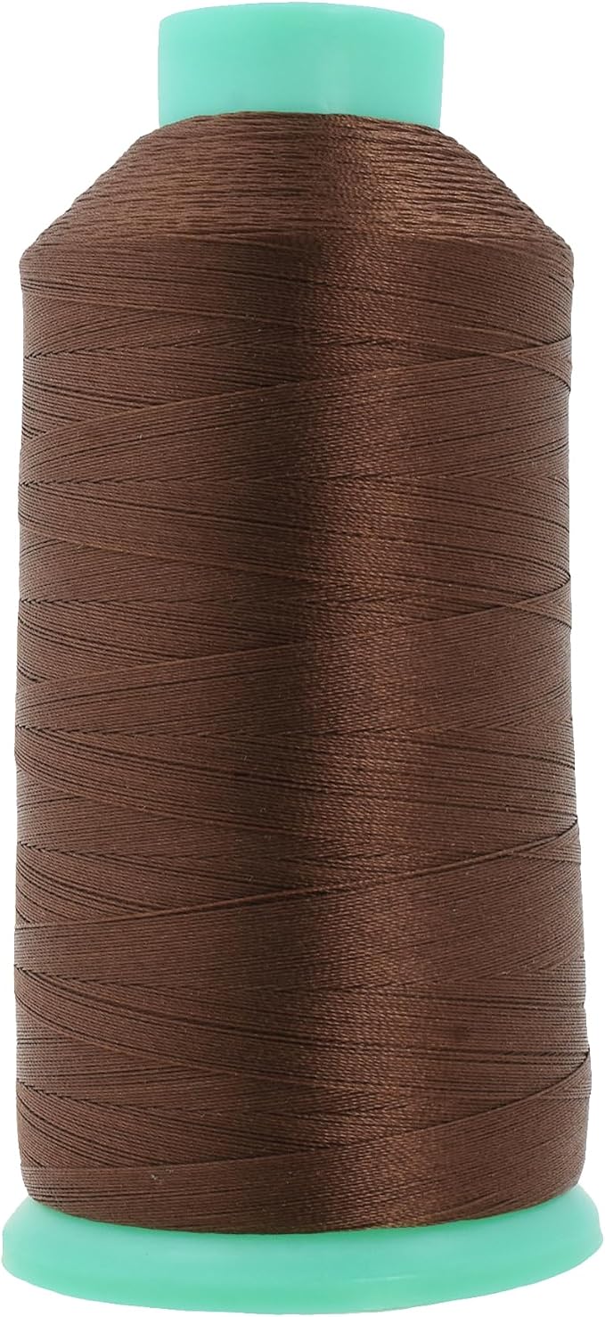 Mandala Crafts Size 46 210D T45 Russet Brown Bonded Nylon Thread, 2843 YDs