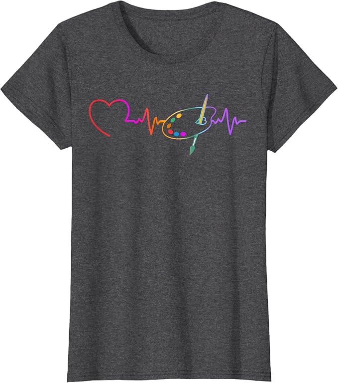 Funny Paint Palette Brush Artist Painter Art Teacher Men Kid T-Shirt