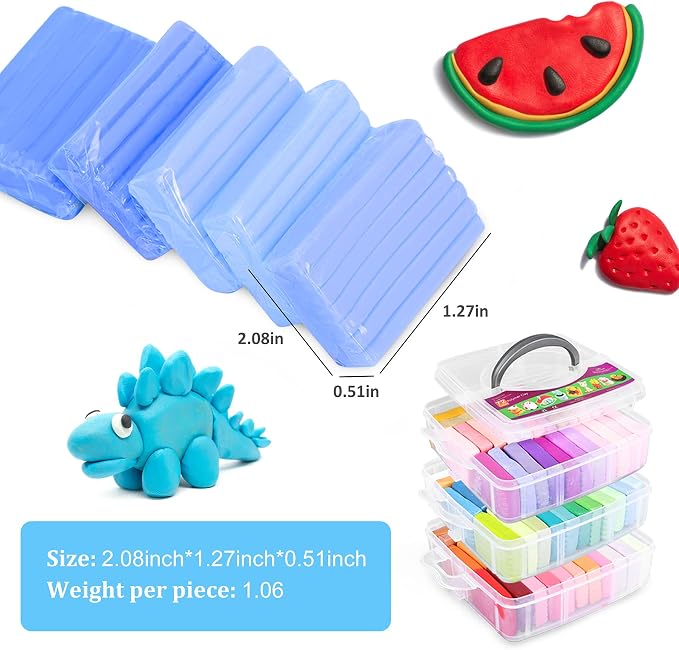 Cyajm 72 Colors Polymer Clay Kit, DIY Jewelry Crafts Gifts for Beginners | oven bake clay kit, soft and easy to use. Create jewelry, miniatures, crafts. Creative gift for adults and beginners.