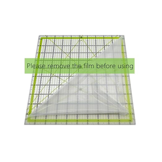 Quilting Rulers,Sewing Ruler,4 Piece Acrylic Square Quilting Templates,Clear Precision Ruler for Quilting Sewing,Tools Supplies Accessories Green(3.5"x3.5" 5"x5" 6.5"x6.5" 10.5"x10.5")