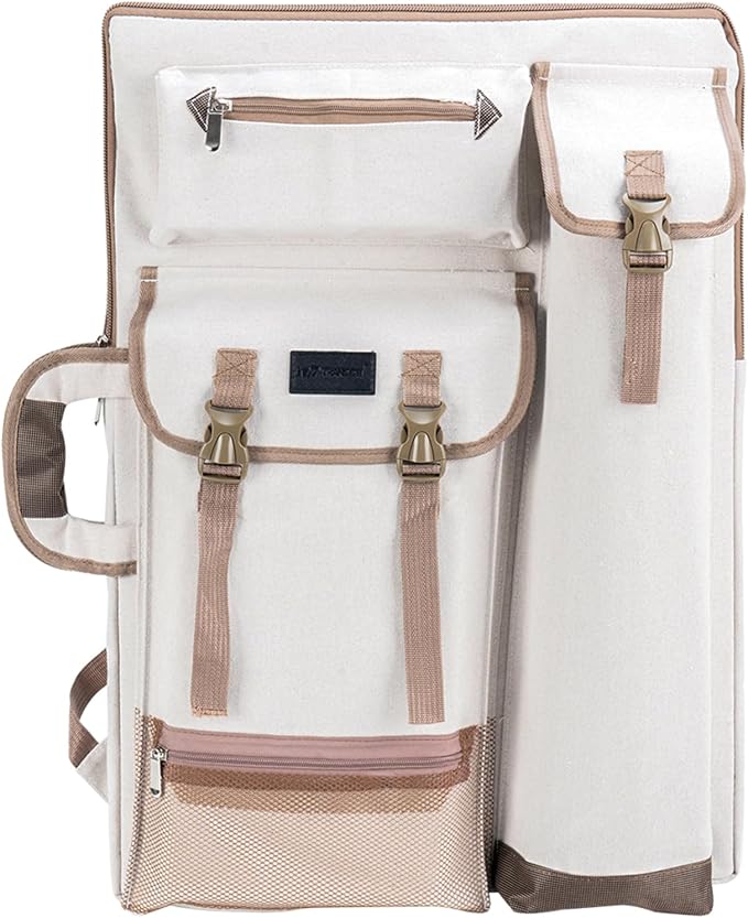 TRANSON Art Portfolio Case Artist Backpack Canvas Bag Large 26” x 19.5”