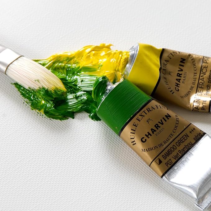 Charvin Extra Fine Oil Paint, Green Earth 150 ml - Triple-Milled, Rich Texture, Poppy Oil-Based, Light-Fast, Handmade, Archival Quality