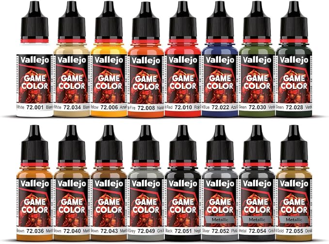 Vallejo - Game Color Advenced Set | Advenced Set for Fantasy and Wargame Figures | 16 Bottles x 18 ml (0.60 fl.oz.)