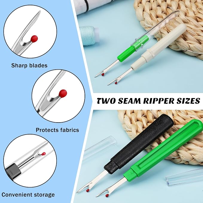 Seam Ripper, 2 Big and 2 Small Seam Rippers for Sewing, Stitch Remover Tool