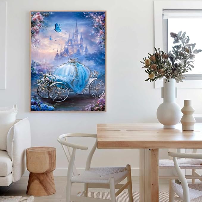 Castle Diamond Art Kits for Adults, Diamond Painting Kits for Beginner | Fairy Tale 5D DIY Diamond Dots Full Drill Crafts for Gem Art Dot Art for Adults Home Wall Decor for Teens Boys Girls 12x16in