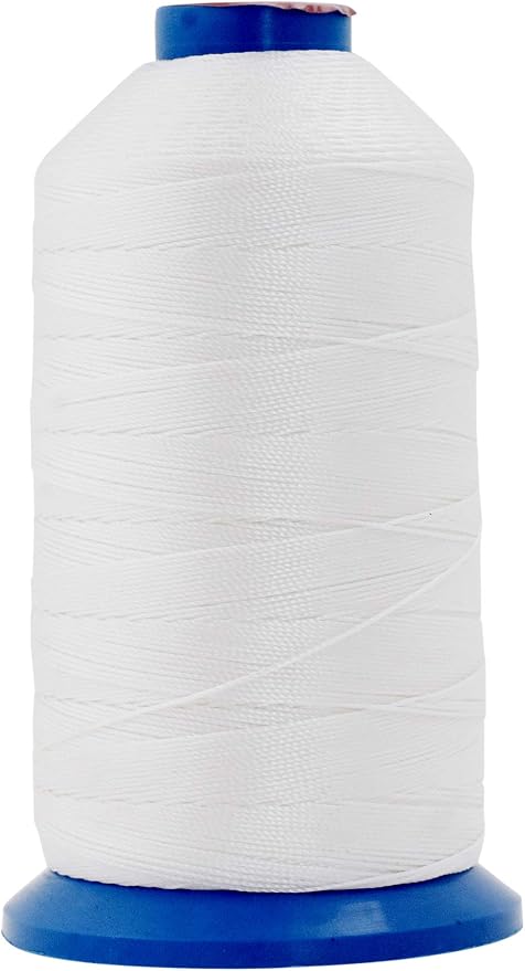Mandala Crafts Size 277 840D T270 White Bonded Nylon Thread, 800 YDs
