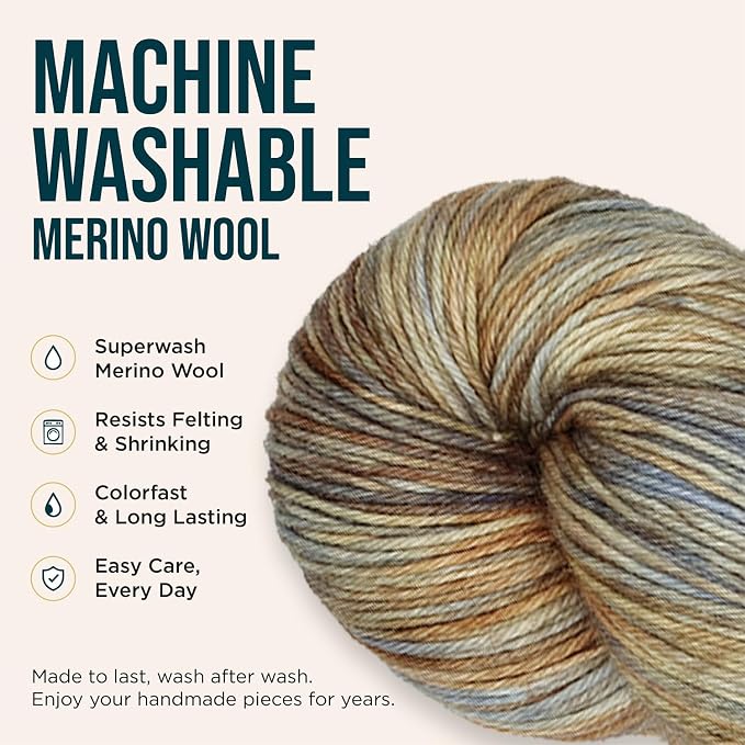 KnitPro Symfonie Fingering Weight Merino Wool Yarn 100g, Blue Dune