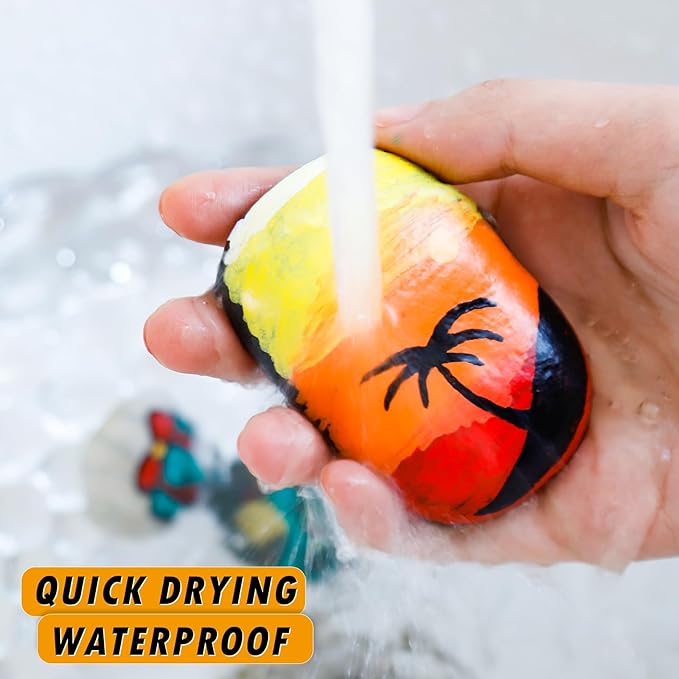 Purple Paint Markers, 24 Pack Oil-Based Waterproof Quick Dry Permanent Paint Pen Set for Rocks Painting, Wood, Fabric, Plastic, Canvas, Glass, Mugs, Metal, Tire, Stone, DIY Craft
