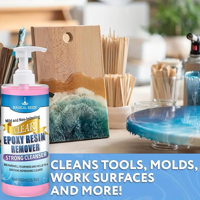 Hands Resin Remover Gel - All Natural Epoxy Resin Cleaner - Magical Cleanser for Artists - Epoxy Remover - Glue, Silicone, Paint & Glitter Soap- For Soft and Moisturized Skin