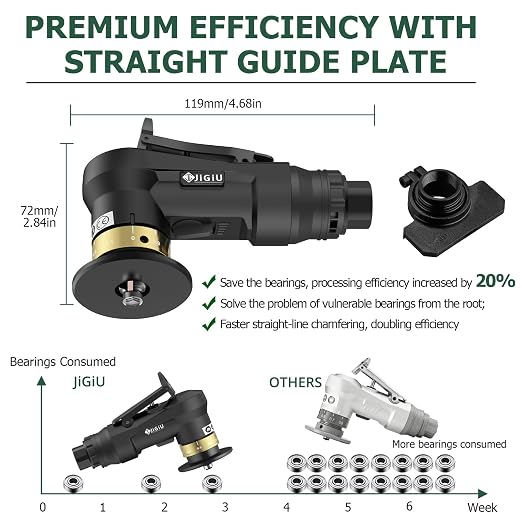 Upgraded Pneumatic Chamfer Tool with Straight Guide Plate Save Guide Wheels