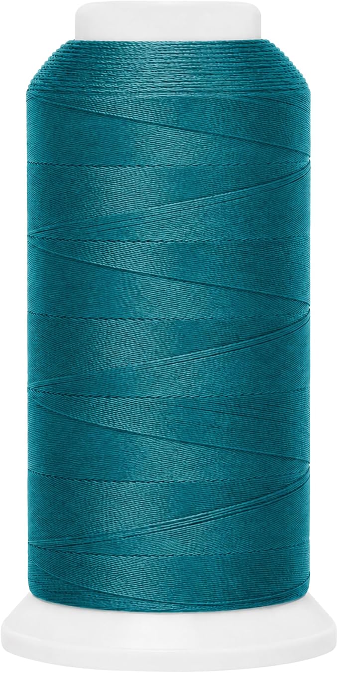 Mandala Crafts Teal Tex 70 Polyester Heavy Duty Thread for Upholstery | 1500 Yds T70 UV Resistant Strong Thread for Leather Sewing, Marine, Drapery, Jeans, Hair Weaving & Extension, Outdoor