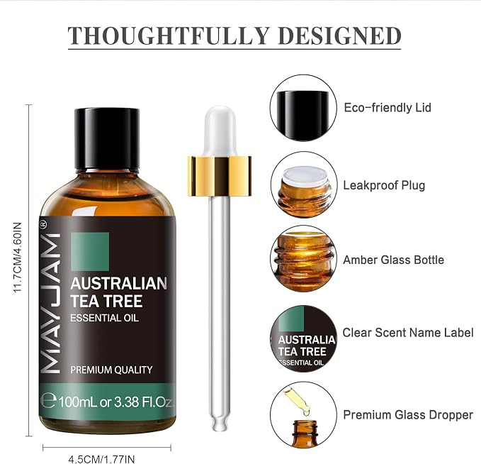 MAYJAM Australian Tea Tree Essential Oil for Diffusers, 3.38FL.OZ