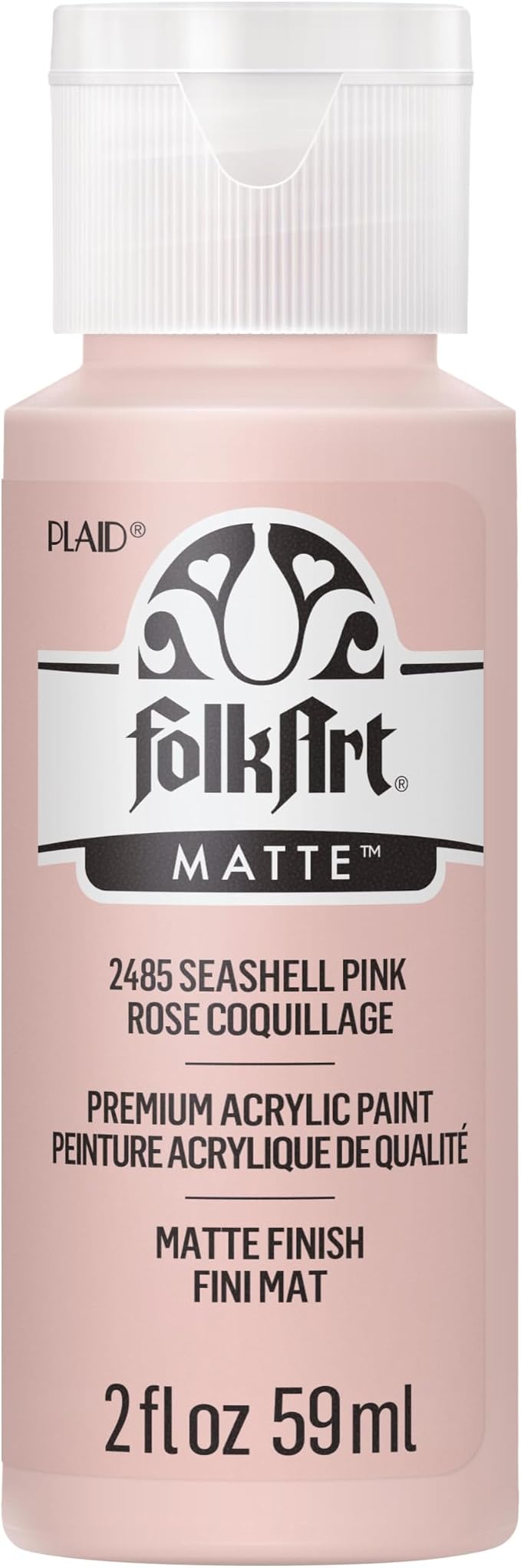 FolkArt 2485 Acrylic Paint, 2 Ounce, Seashell Pink
