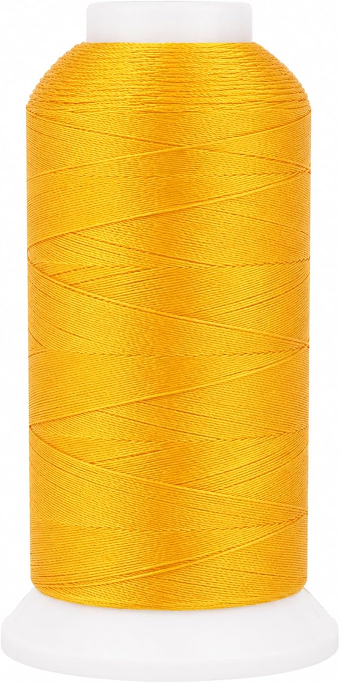 Mandala Crafts Gold Tex 90 Polyester Heavy Duty Thread for Upholstery | 1500 Yds T90 UV Resistant Strong Thread for Leather Sewing, Marine, Drapery, Jeans, Hair Weaving & Extension, Outdoor