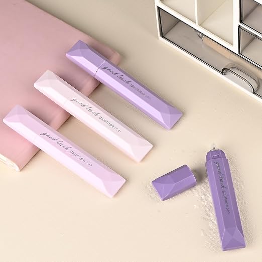 Temiary 4 Pack Glue Tape for Scrapbooking, 6mm x 196In Purple