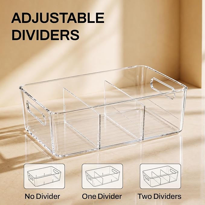 Mpotmiy 8-Pack Pantry Organizers and Storage, Clear Fridge Organizer Bins