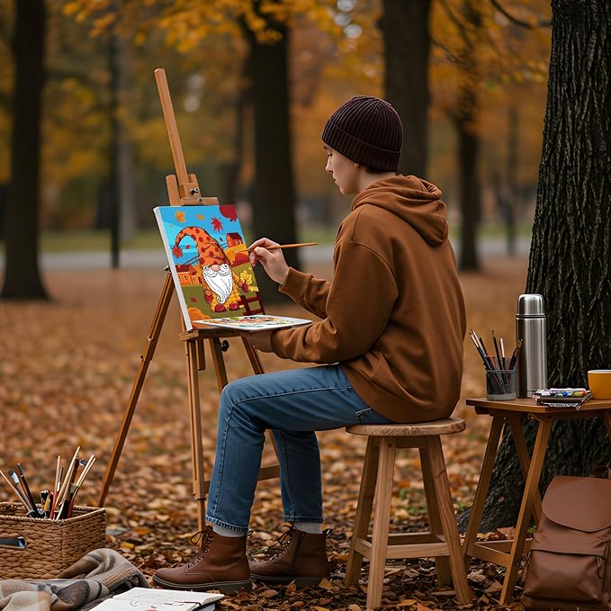 Sherr 24 Pcs Pre Drawn Canvas for Adult, Autumn, 8 x 10 Inch