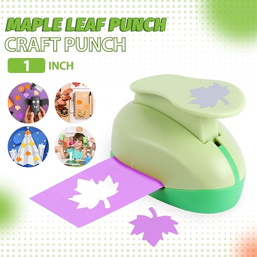UCEC Maple Leaf Punch 1 Inch Hole Punch for Paper Crafting Scrapbooking