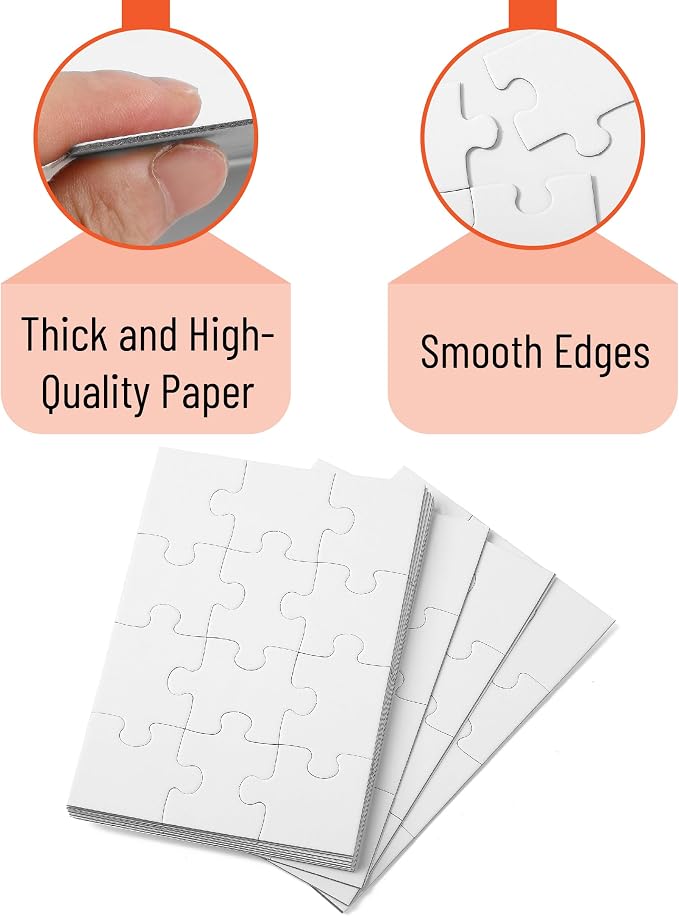 Mr. Pen- Blank Puzzle, 40 Pack, 12 Pieces/Pack, 5.5" x 8.1"