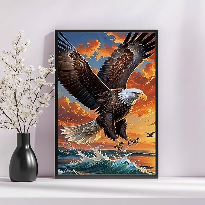 Mandun Eagle Diamond Painting Kits for Adults, Diamond Art Kits, 12x16 in