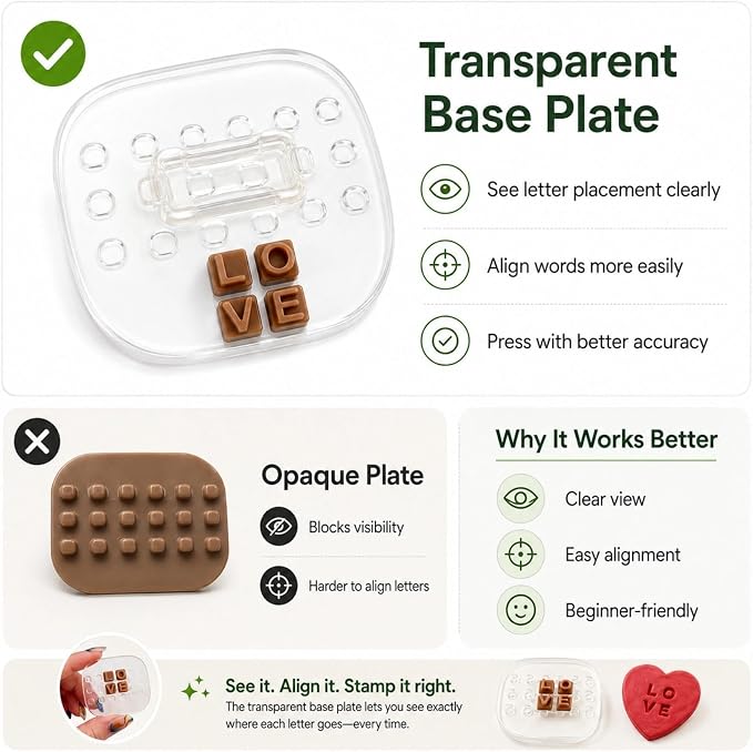 DIYOOHOMY Small Alphabet Letter Stamps for Polymer Clay, Pottery Tools