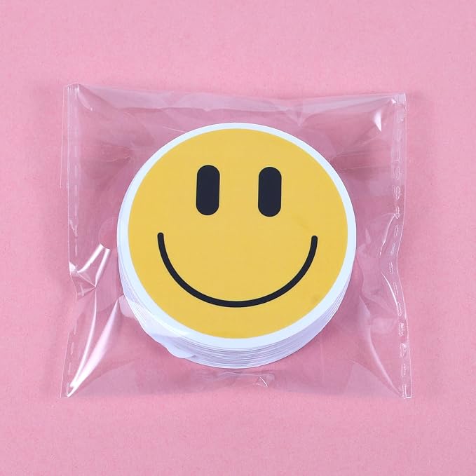 50PCS Smile Face Stickers Cute Water Bottle Stickers for Kids