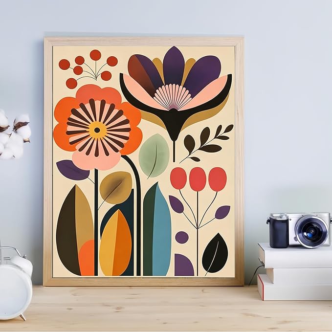 3 Pack Cute Flower Paint by Numbers Kit for Adults Beginner (Without Frame)