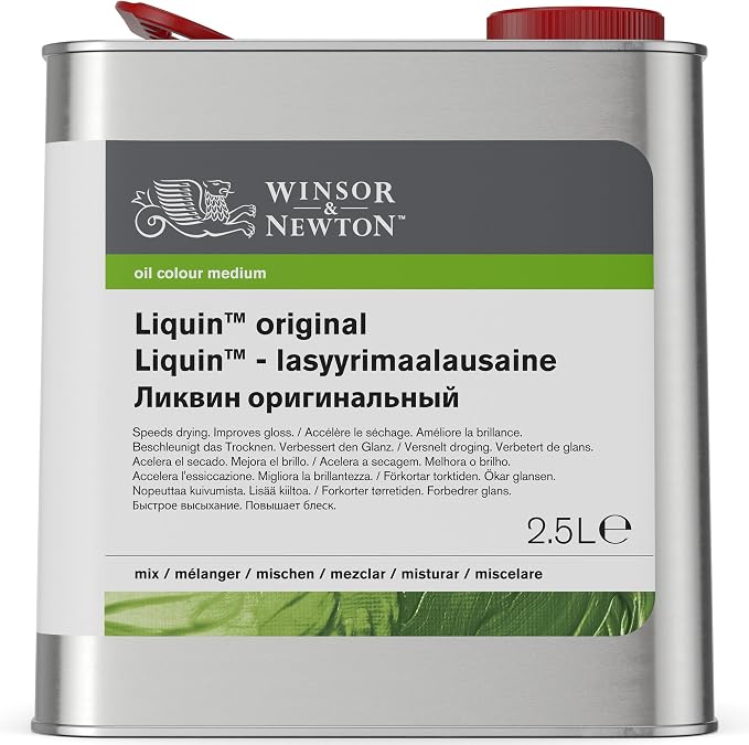 Winsor & Newton Liquin Original Medium, 2.5 litre (84.5-oz) Can | Essential medium for oil painters that reduces drying time and enhances transparency, gloss, and blending.