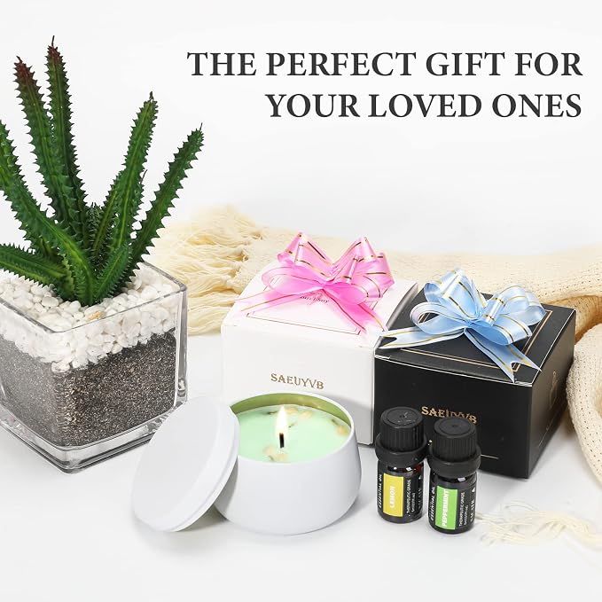 SAEUYVB Candle Making Kit for Adults with Electric Wax Melting Pot(White) | Complete DIY Starter Soy Candle Making Kit/Supplies,Suitable for Handmade Candle Gift for Birthdays,Mother's Day,Christmas