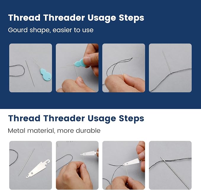 TLKKUE Sewing Kit for Adults, Steel Needles for Hand Sewing | 40 Pcs Sewing Kit with Sewing Needles Storage Bag Threads Thimbles Seam Rippers for Repair Clothing(6Color Upholstery Thread)