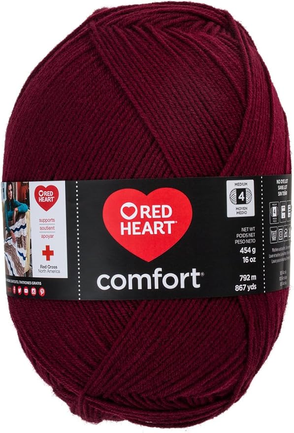 RED Heart Comfort Yarn, Claret