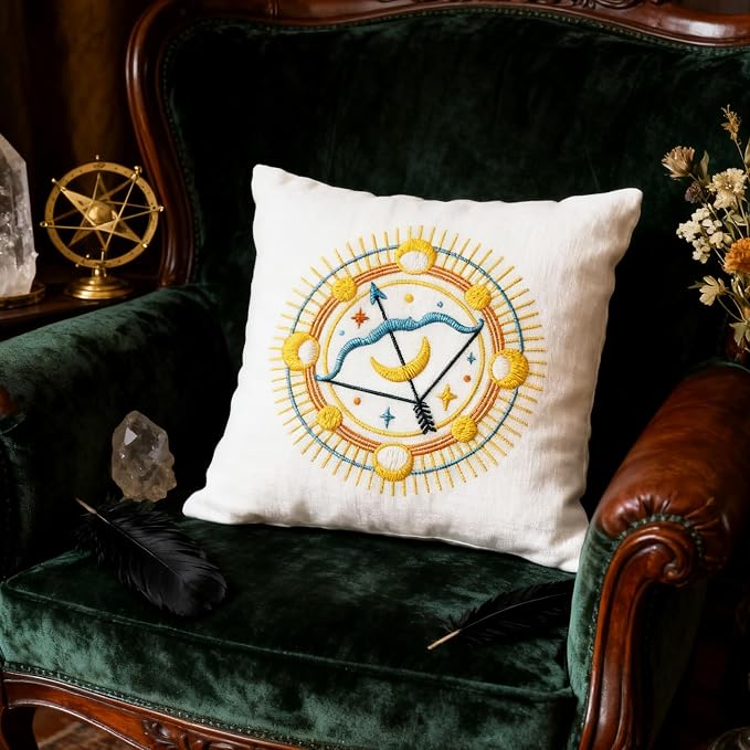 BEUNITONE 6Set Tarot Embroidery Kit for Beginners with Dreamy Pre-print Patterns, DIY Craft Kits for Adults Women with Embroidery Hoops and Full Kits, Needlepoint Kits for Home Decor and Gifts 20x20cm