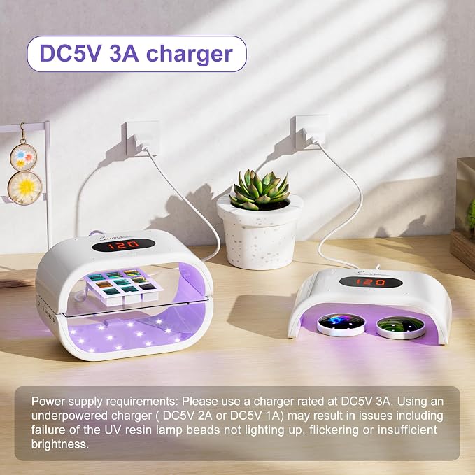 Suzzam 36W Double-Sided UV Light for Resin DIY Crafts