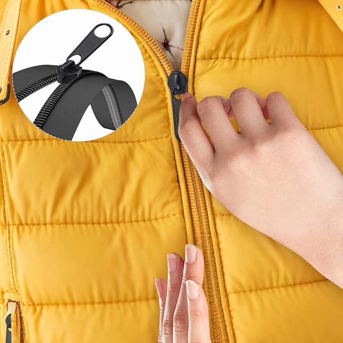 DOITEM 20Pcs Zipper Repair Kit Zippers Replacement 5# Zipper Pull Rescue Kit for Clothing Jackets Purses Luggage Backpacks