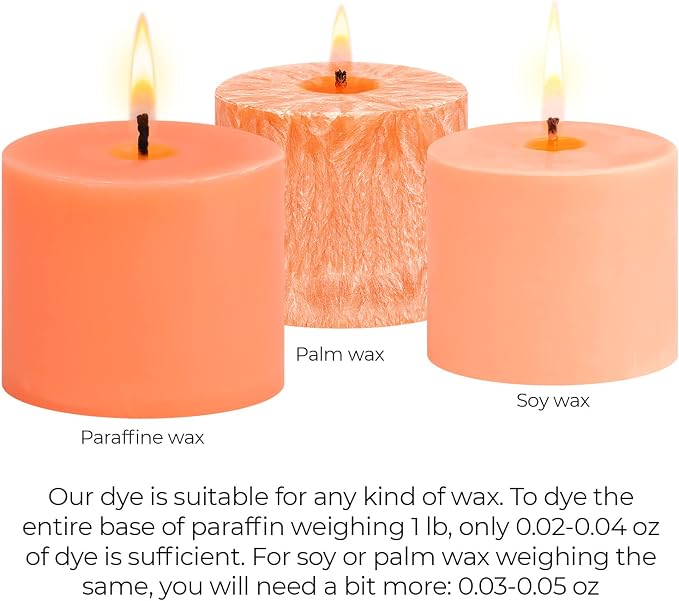 Orange Candle Dye 2oz for Soy Candle Making – Concentrated Wax Color Chips | Highly Concentrated Candle Wax Dyes – Candle Shop Premium Color Dye Chips for Soy Wax, Beeswax, Paraffin