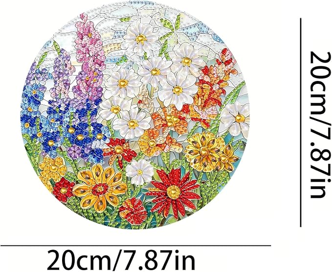 RYMILIE Hanging Diamond Art Kits for Adults Blossoms 8x8inch
