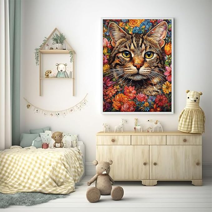 Cute Cat Diamond Art Kits for Adults Diamond Painting Kit for Beginner