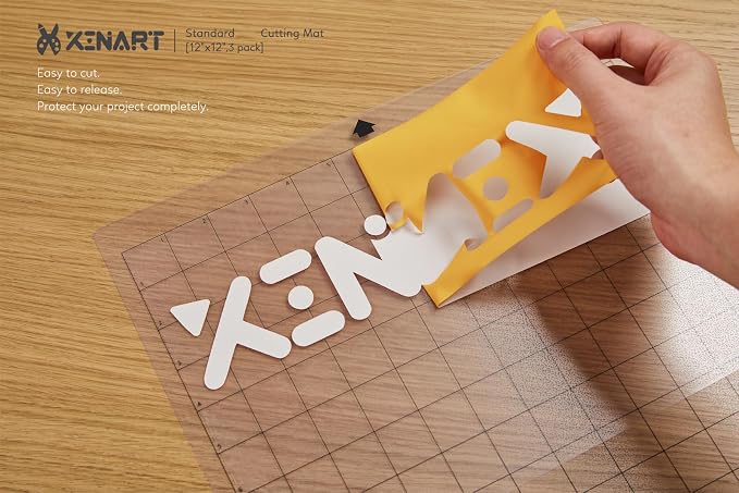 XINART Cutting Mats for Silhouette Cameo 4/3/2/1(3 Mats,12x12 inch) Standard Adhesive Sticky Accessories Craft Vinyl Replacement Cut Mats for Silhouette Cameo