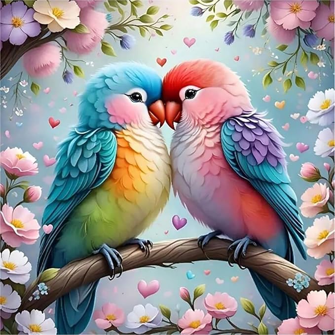 ARPADAMO Diamond Art Kits for Adults,Birds Diamond Painting Kits 14 x 14in