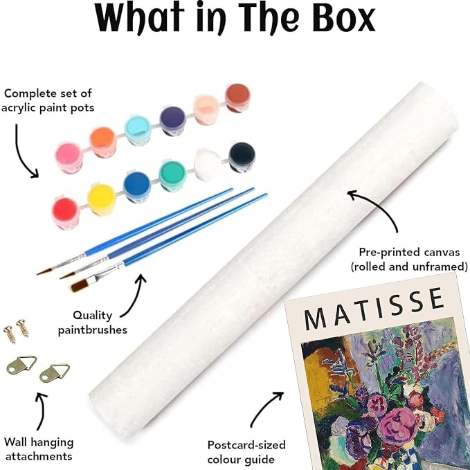 Vintage Flowers Paint by Numbers Kit for Adults Beginner (Without Frame)