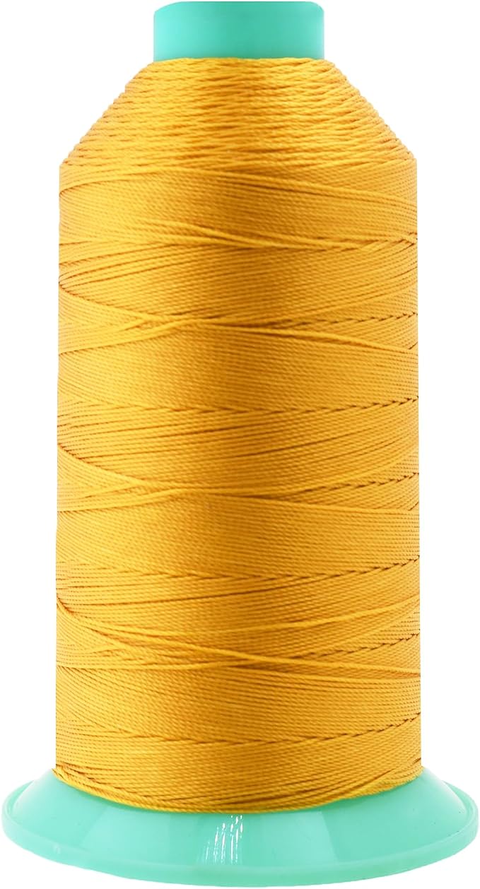 Mandala Crafts Size 207 630D T210 Gold Bonded Nylon Thread, 800 YDs