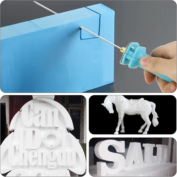 Foam Cutter Electric Hot Wire Foam Cutter Kit Foam Cutting Pen Set 30W 20cm Styrofoam Cutting Pen With Power Adaptor Electric Cutting Machine Pen Tools Kit For Art Making Foam Carving