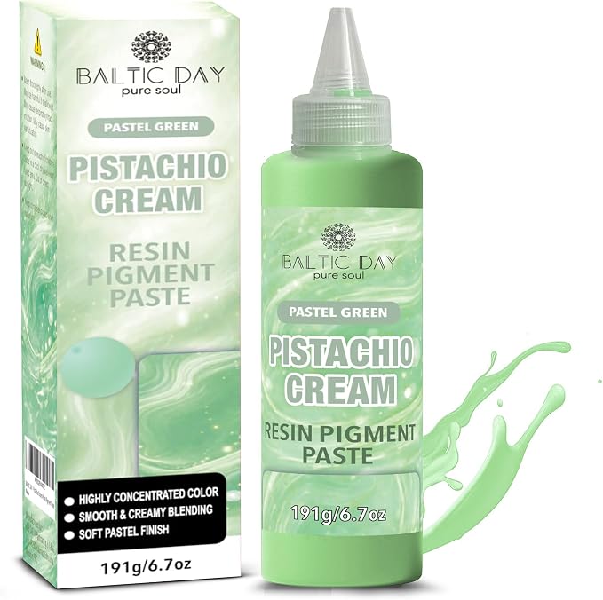 BALTIC DAY Pistachio Cream Pastel Pigment Paste for Epoxy Resin, 191g (6.7oz)
