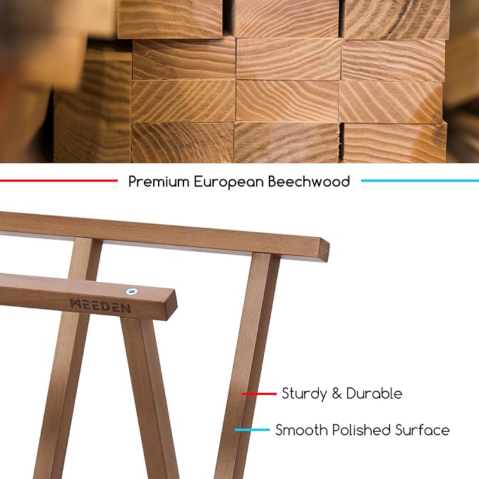 MEEDEN Art Storage Print Rack: Folding Beech Wood Display Rack for Artwork