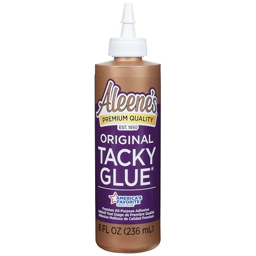 Aleene's All Purpose Tacky Glue, 8-Ounce, Clear (15599) | All-Purpose Craft Adhesive, Strong Clear-Drying Glue for Wood, Paper, Ceramic, & DIY Projects