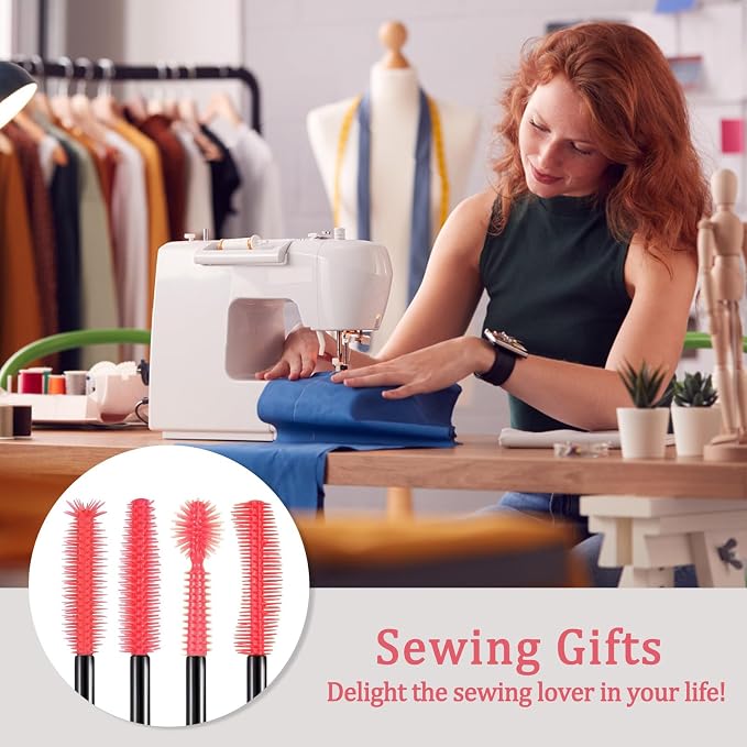 Sewing Machine Cleaning Brushes - 20 PCS Reusable Silicone Dense Bristles Clean Brush for Internal and Spool Area