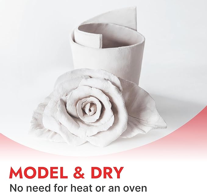 DAS Modeling Clay Air Hardening, White, 2.2lb, 1 Count | Supports classroom learning, crafts and creative activities